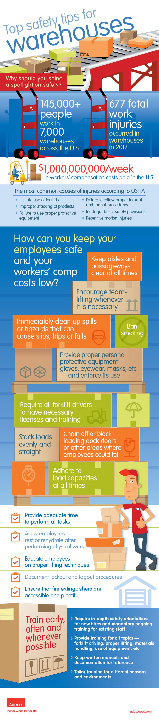 Tips Keselamatan Kerja di Gudang - Adecco - Infografis - JualGudang